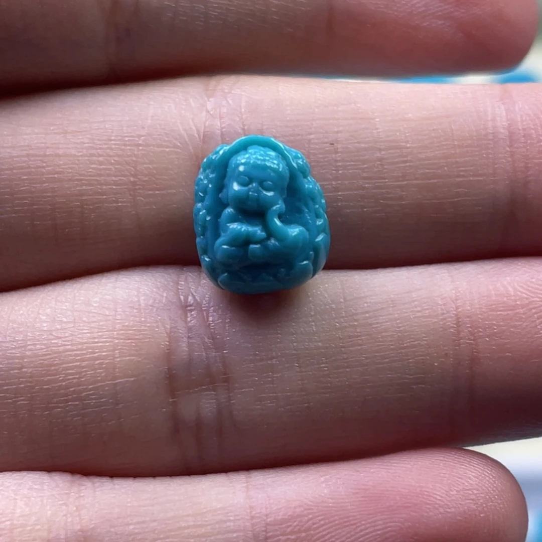 绿松石未镶嵌天然原矿绿松石雕件