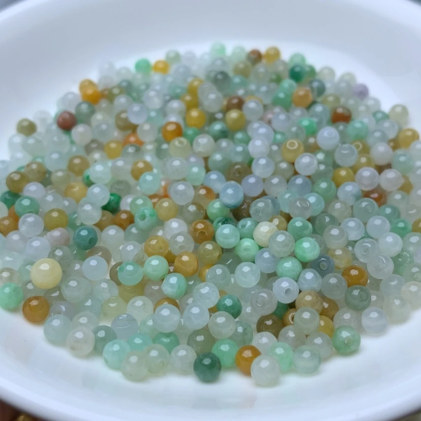 【闪购商品】散珠翡翠卡3.5冰三彩50个