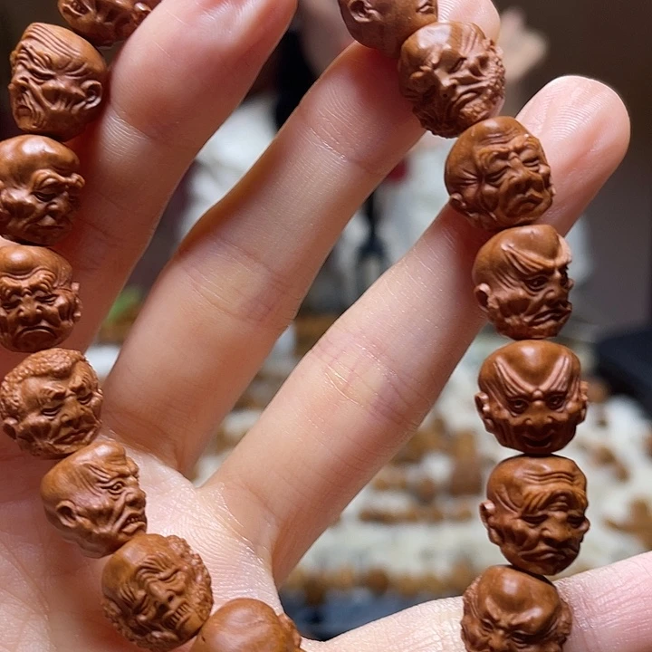 橄榄核手串/手链龙纹桃核 十八罗汉