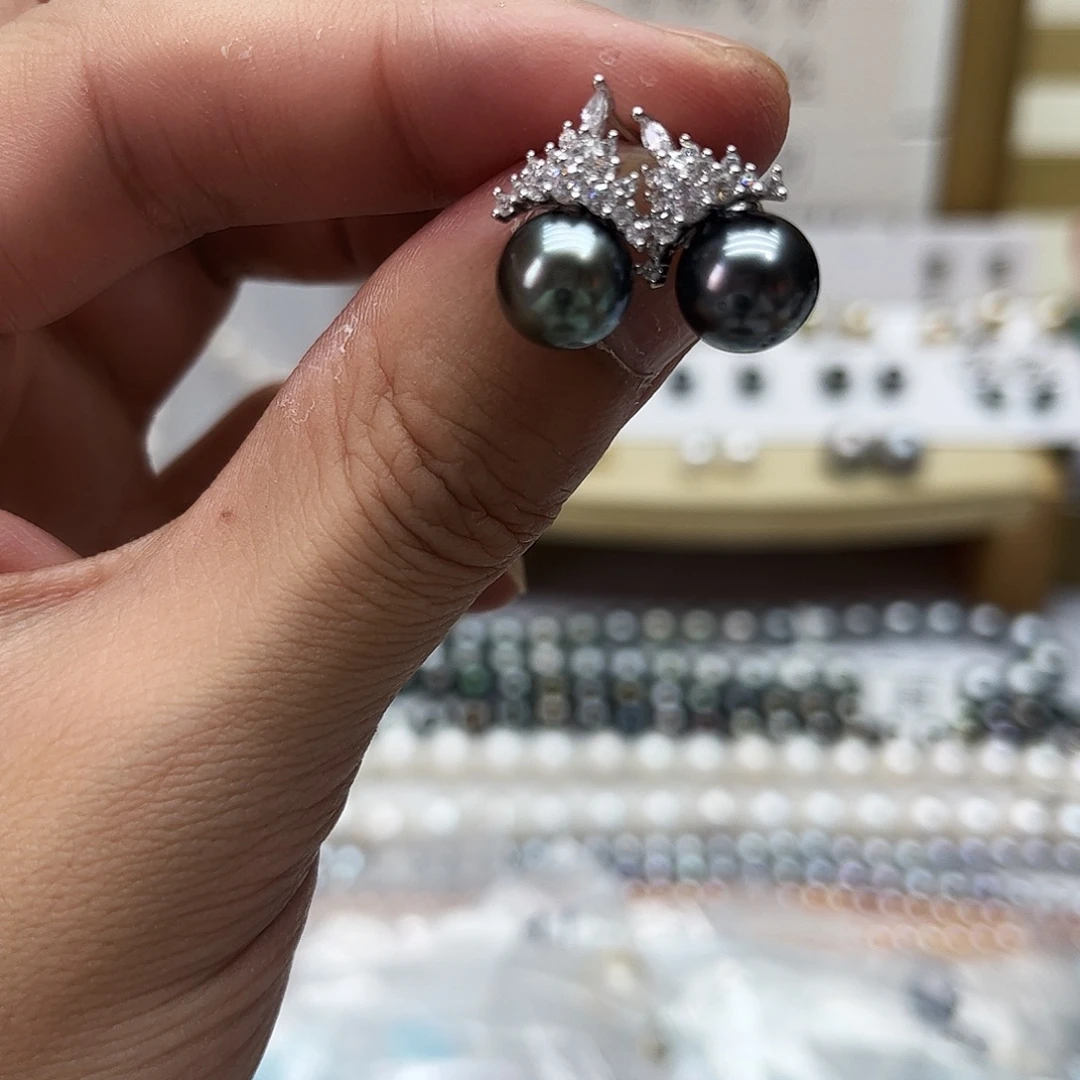 海水珍珠未镶嵌耳饰