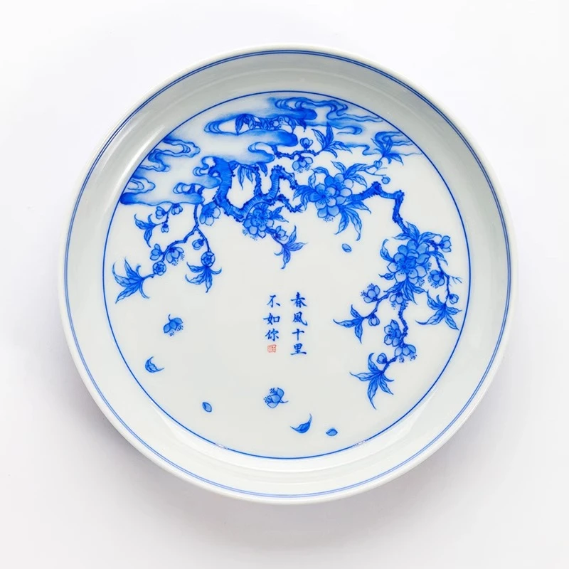 詺兮清窑春风十里桃花壶壶承