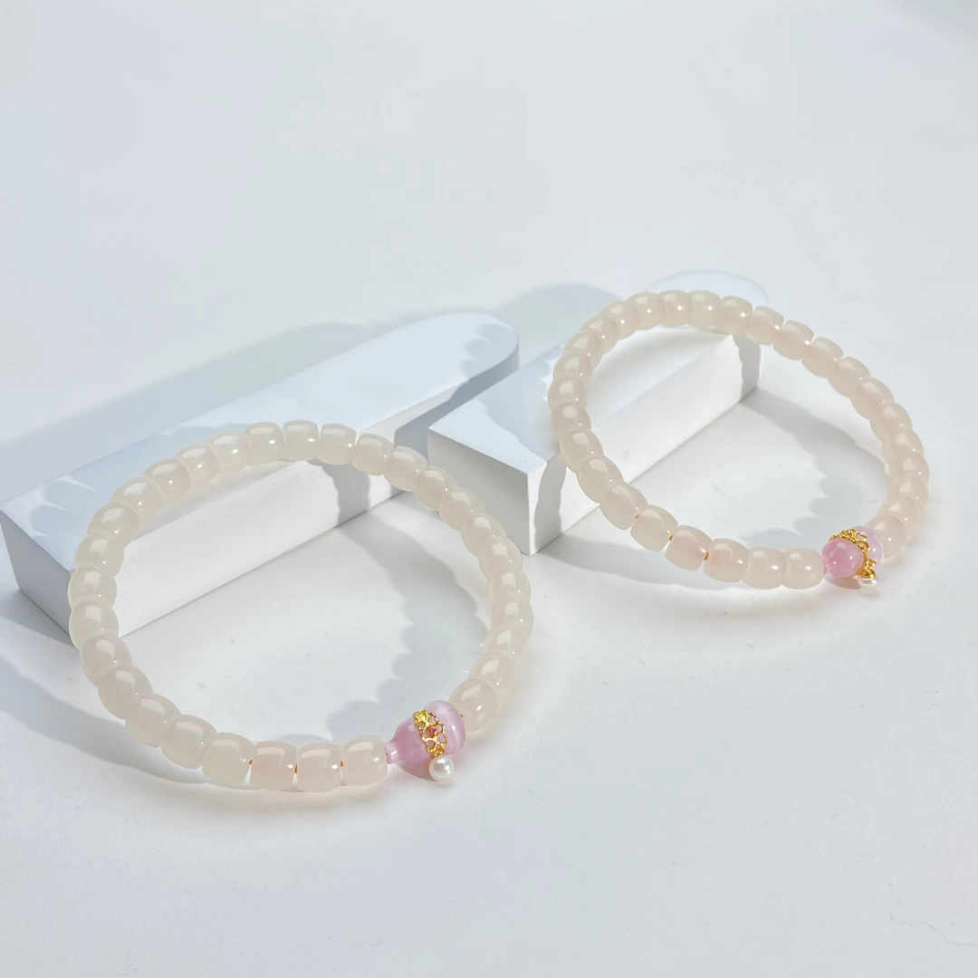 【小北好物】和田玉DIY单圈手串约5*7mm【多样性发一件】QH09X999