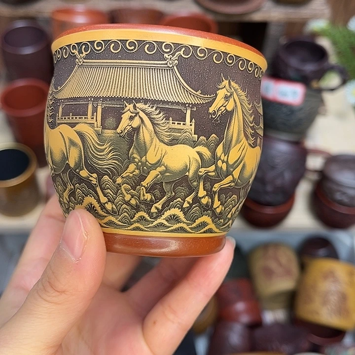 茶杯紫砂宜兴紫砂茶具非遗