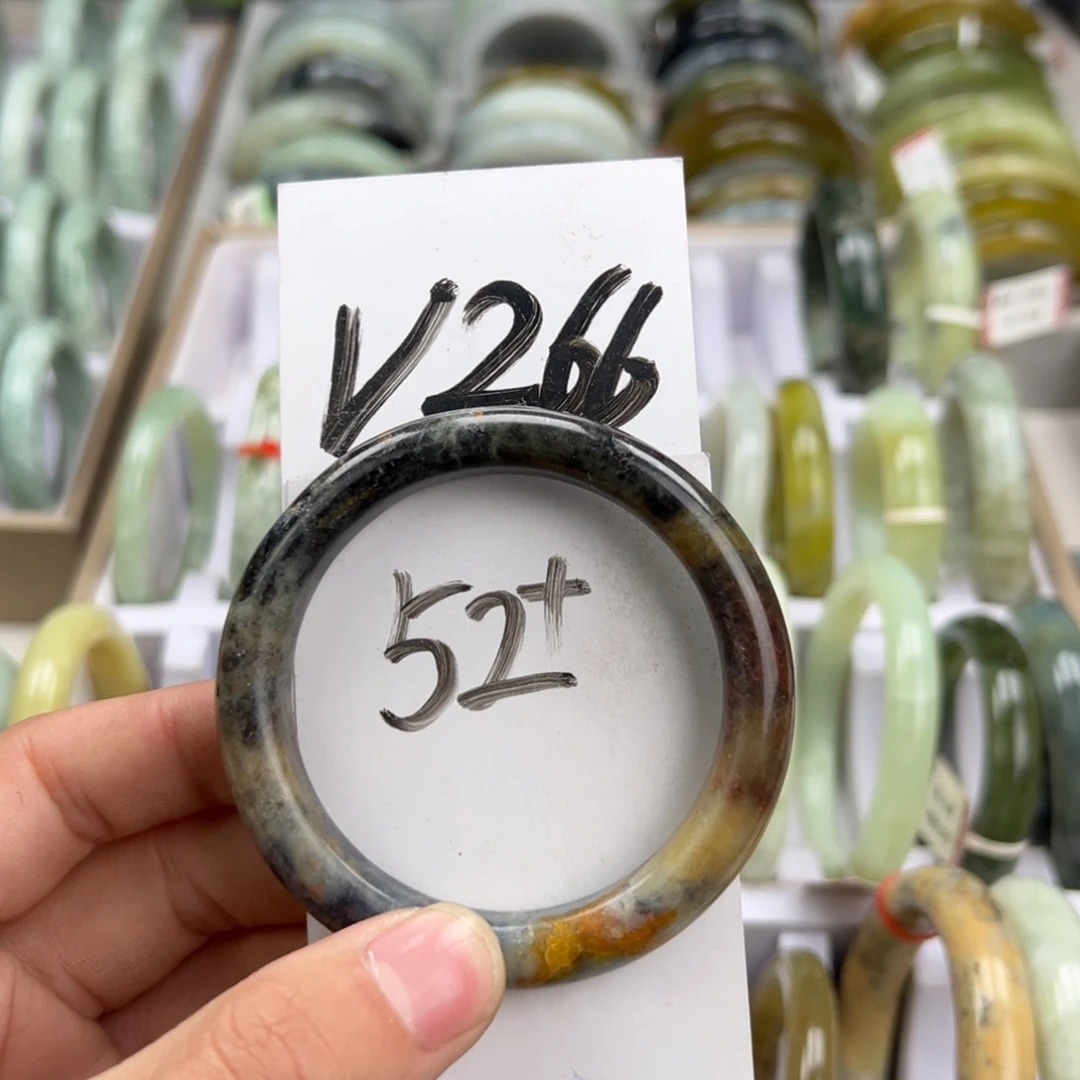 岫玉手镯未镶嵌天然岫玉微瑕