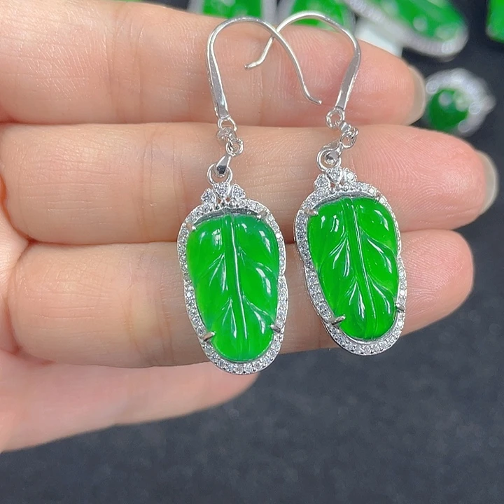 翡翠银S925镶嵌吊坠(不含链)