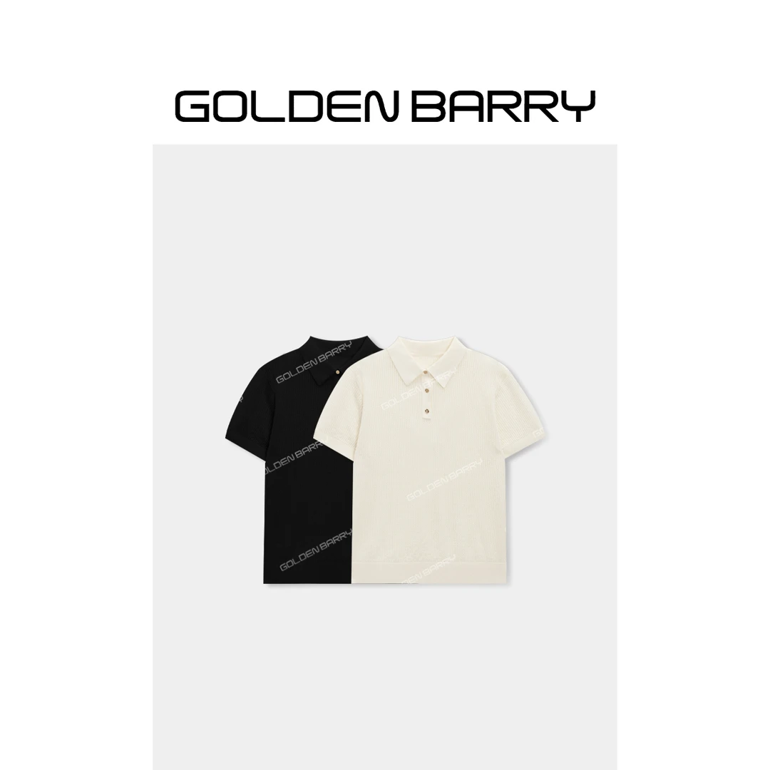 GOLDENBARRY|241248“夏天日记”老钱风polo毛衫