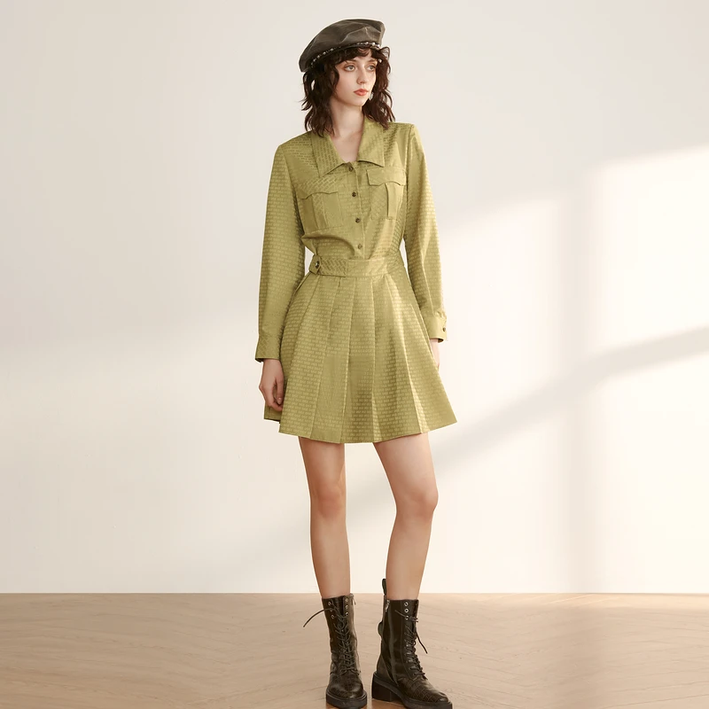 【诗语专属】D63中长袖连衣裙5V1L94300