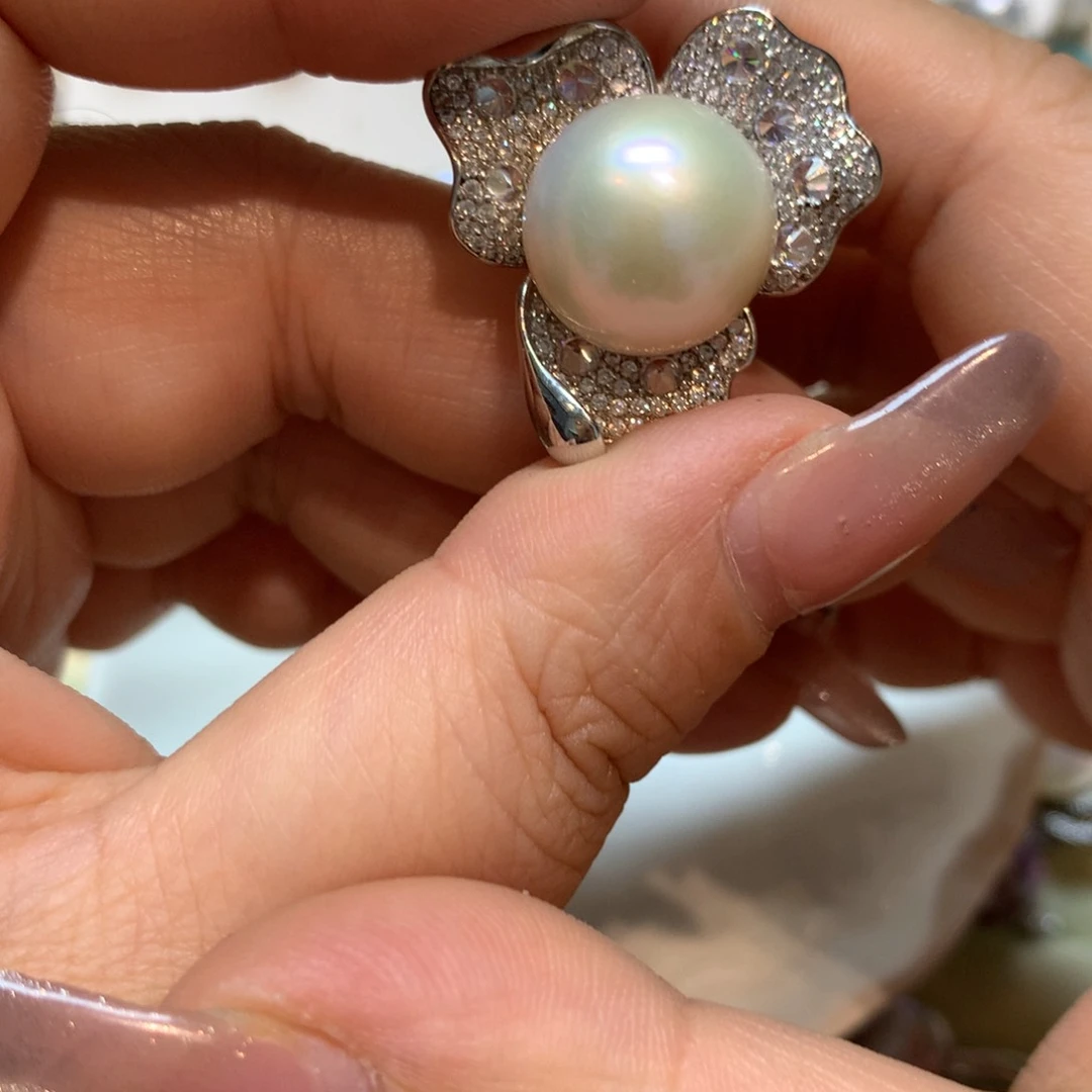 淡水珍珠颈饰银S925镶嵌