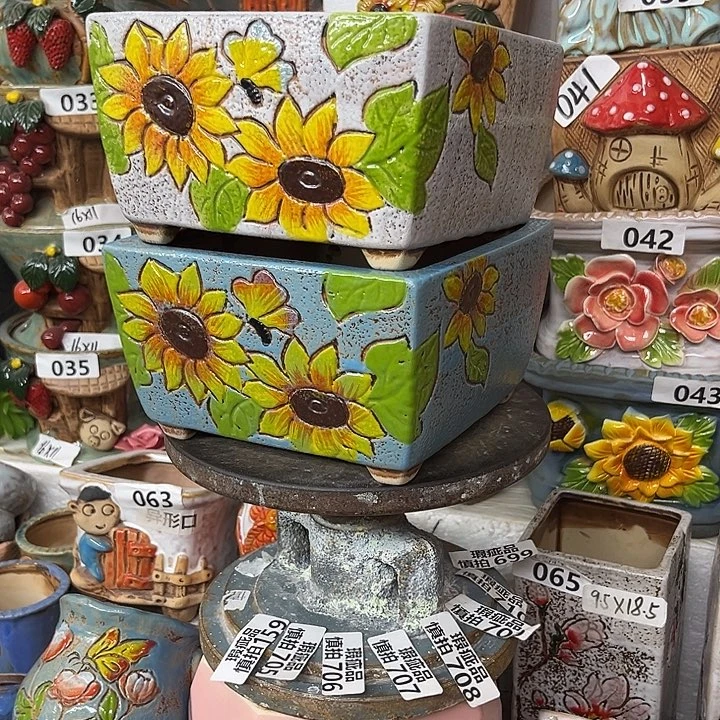 粗陶材质多肉花盆