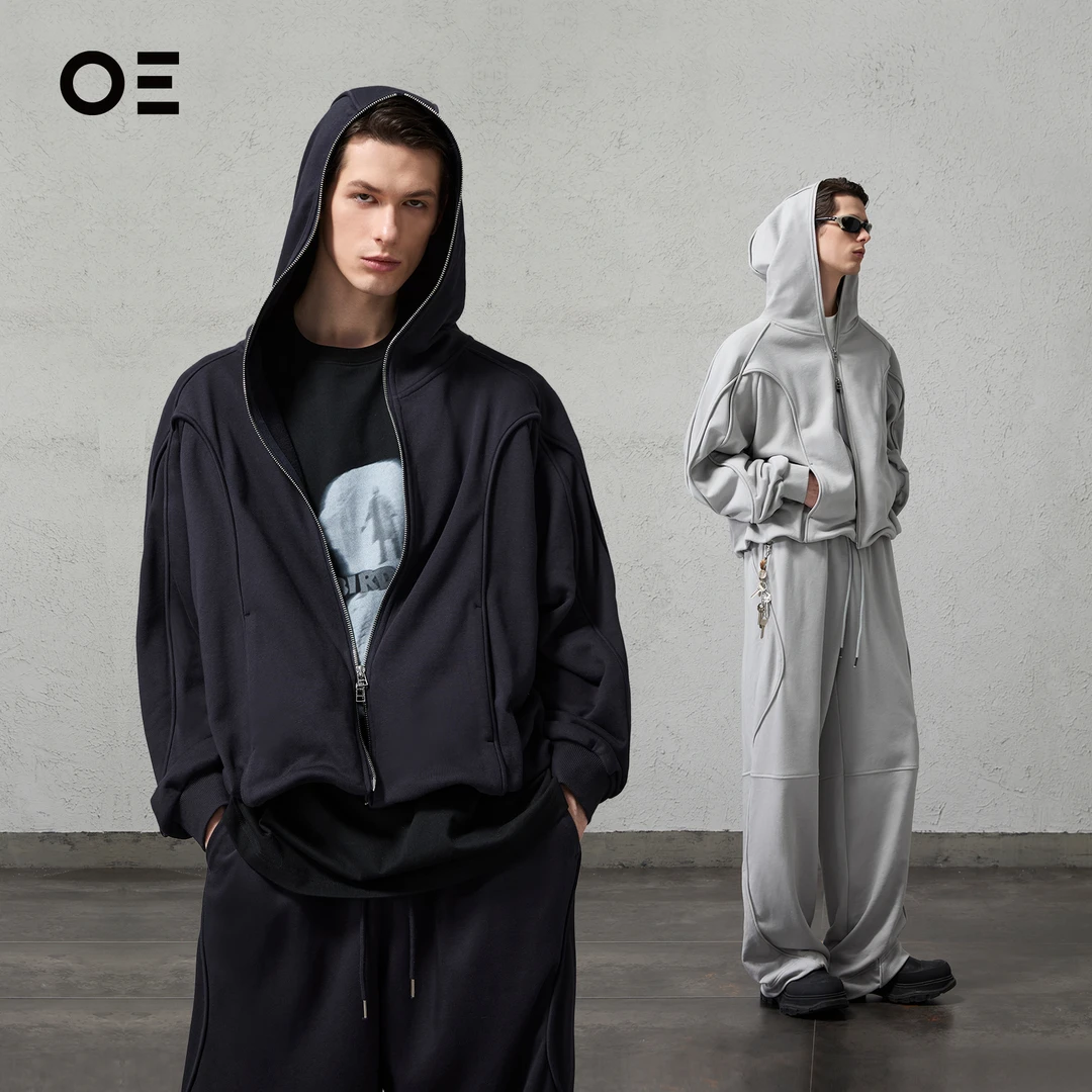 【明星同款】Organic Emotion｜OE早秋新品波浪下摆连帽卫衣套装HH02