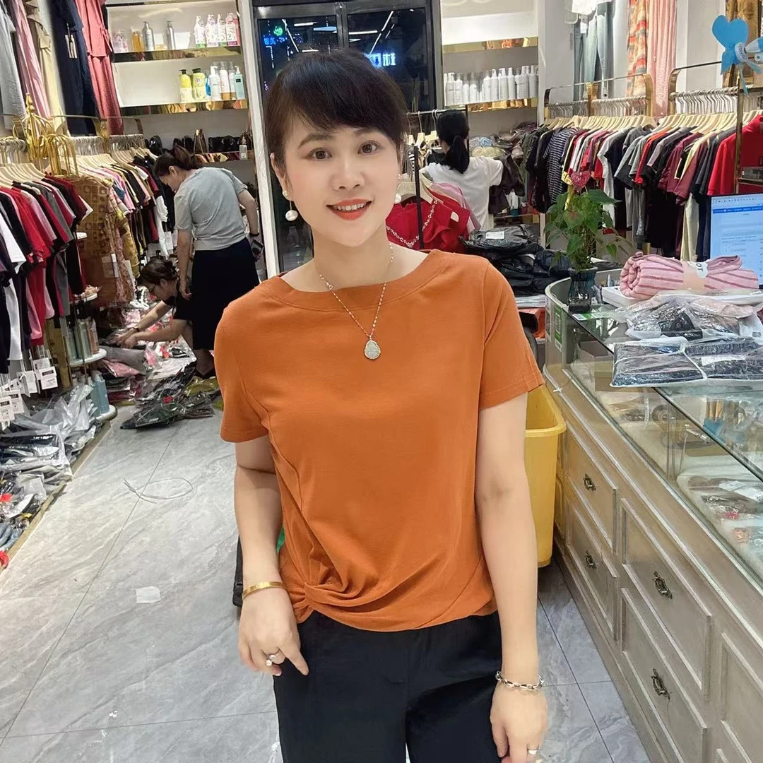 34-5285休闲不规则T恤55长