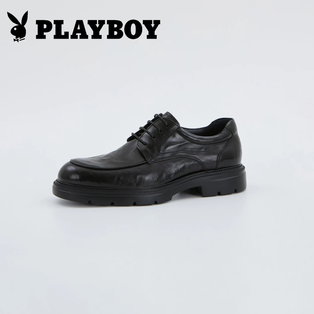 PLAYBOY/花花公子德比男鞋新款秋季商务正装新郎简约增高舒适