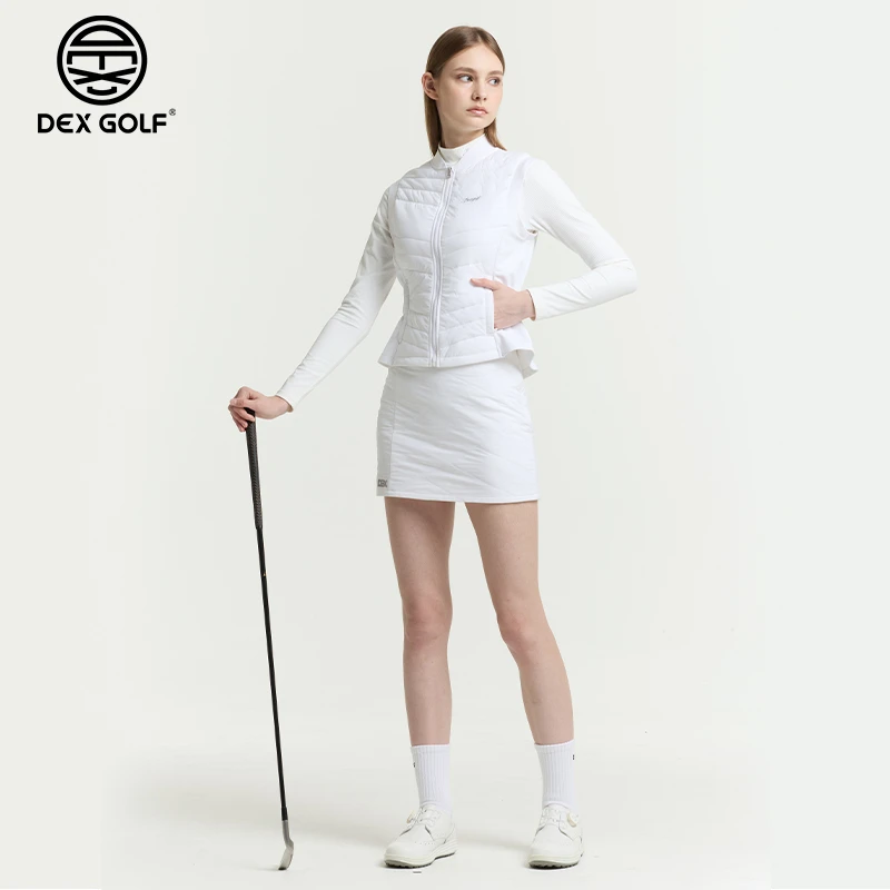 DEXGOLF高尔夫女马甲秋冬6216拉链收腰马甲户外运动外套保暖百搭