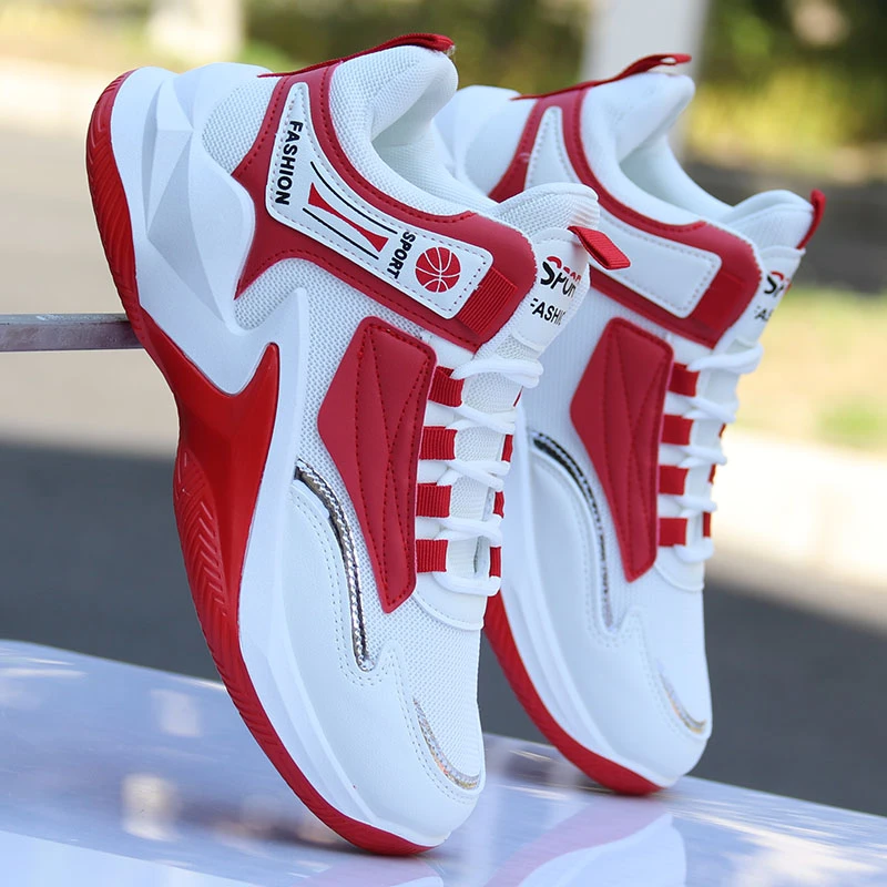 高帮篮球运动鞋男鞋透气网面减震耐磨学生实战靴防滑防臭跑步鞋子