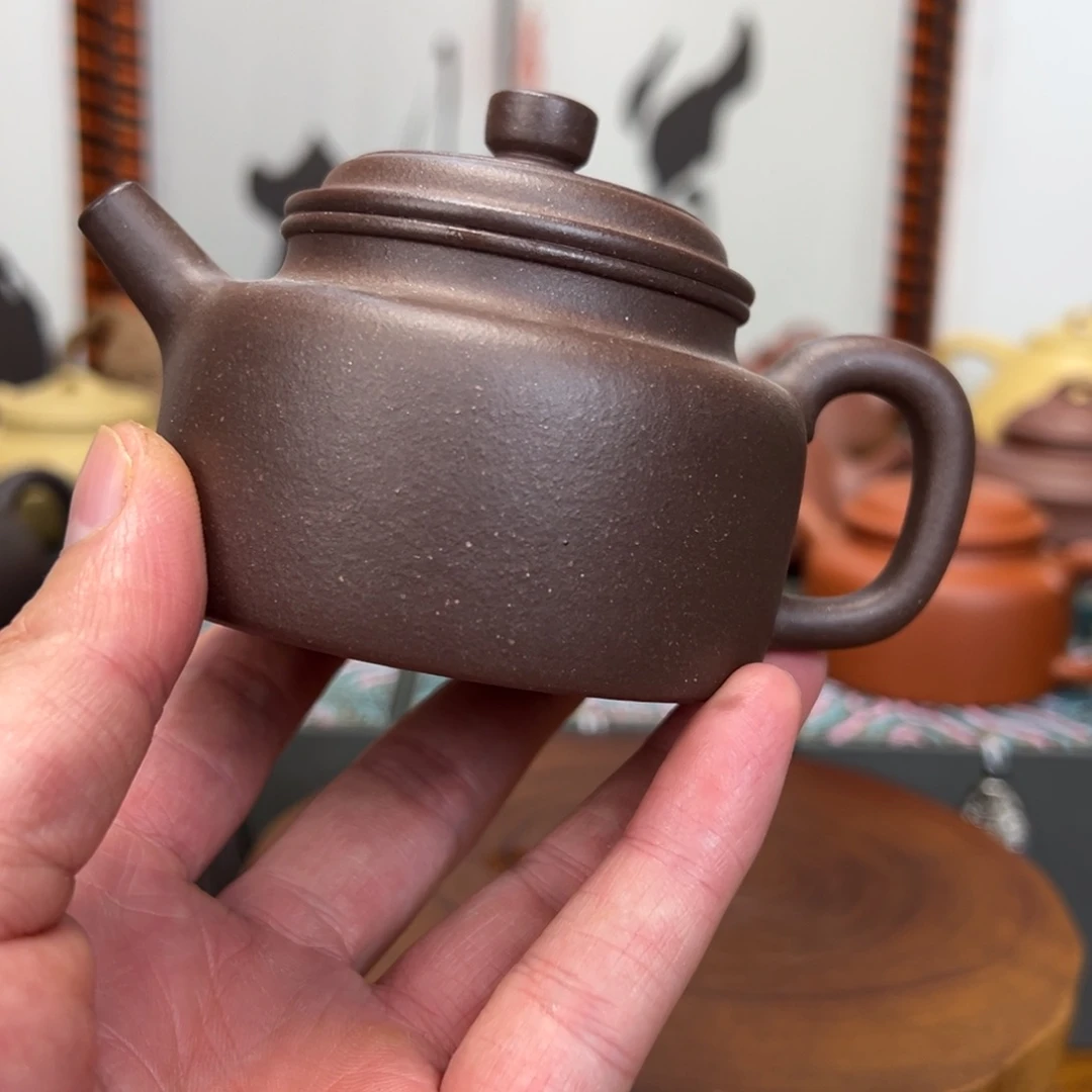紫砂茶壶跃**春德中大水潭天青手工泥微瑕