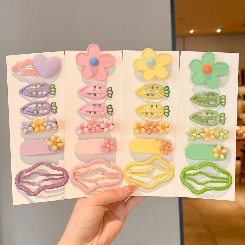 赫本风彩色发夹儿童刘海夹子头饰可爱宝宝女童碎发刘海小女孩发卡