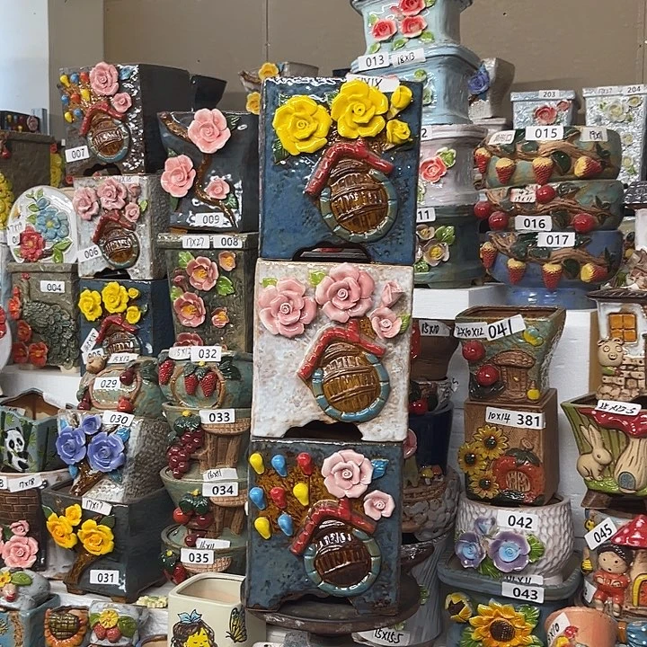 粗陶材质多肉花盆