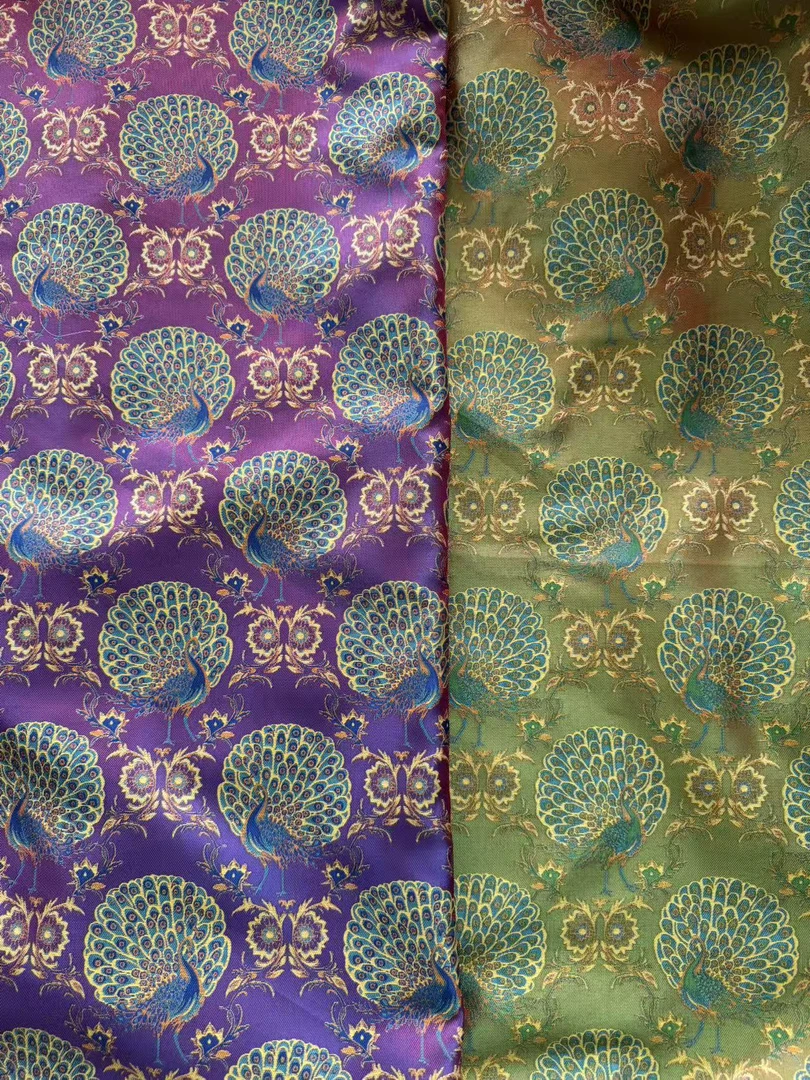 重磅新品蜀锦提花三色丝渐变效果面料专拍链接