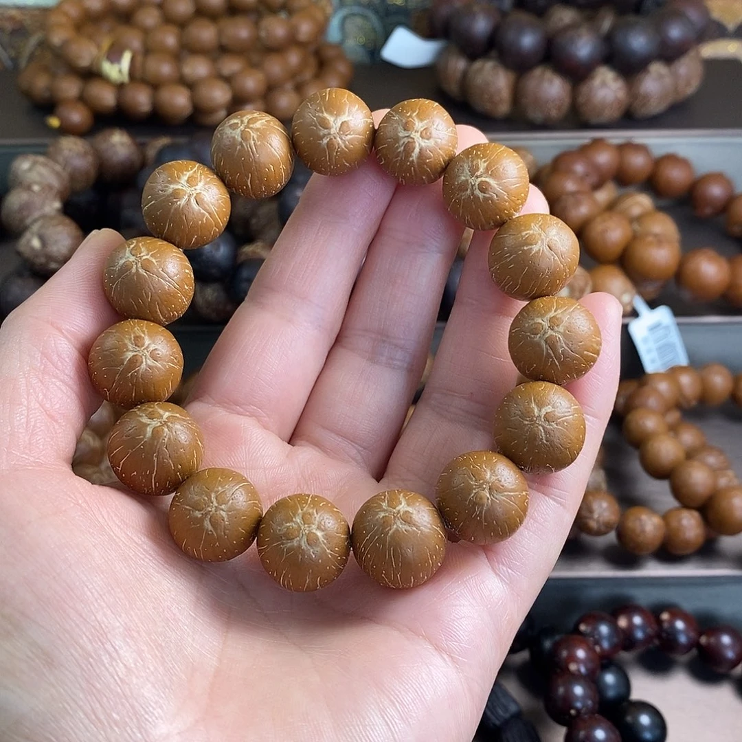 手串紫金鼠15原皮精品黄皮纯圆