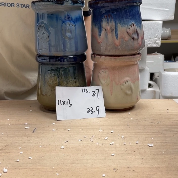 紫砂花盆多肉陶土花盆微瑕27