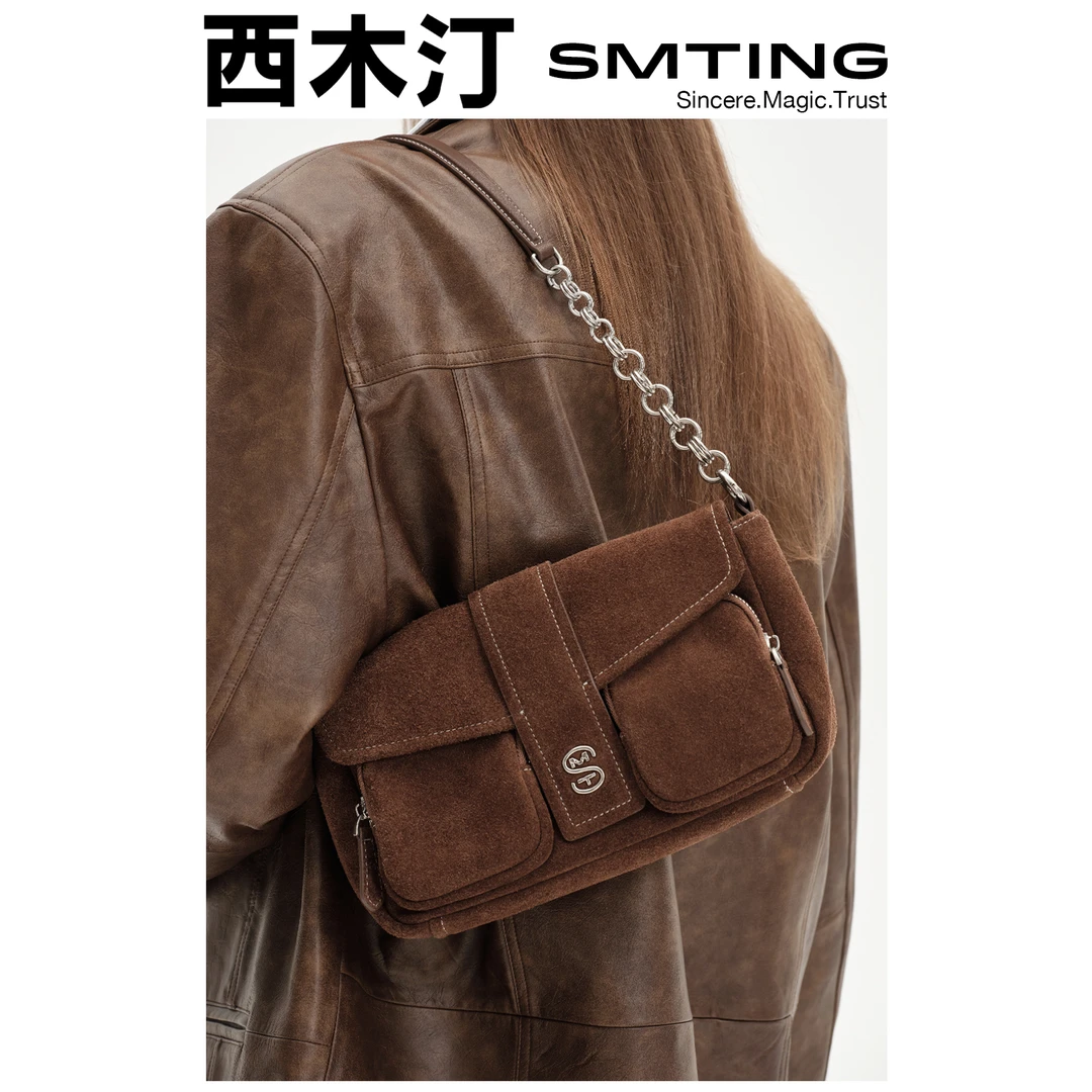 【西木汀】 探索者 磨砂链条腋下包女2025新款高级感单肩斜挎包包