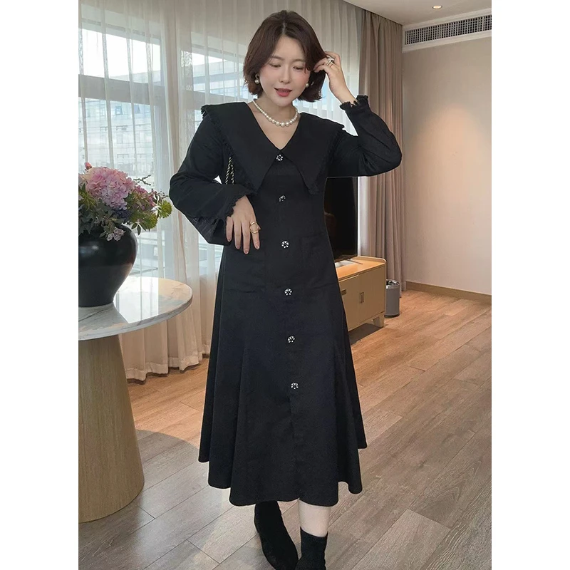 【DIS 定制】【月下花影】早秋气质显瘦赫本风小香风连衣裙Z525Q12910