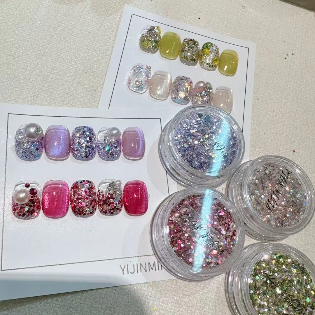 繁花4色小亮片（每罐约0.8克）爆闪彩虹流行色