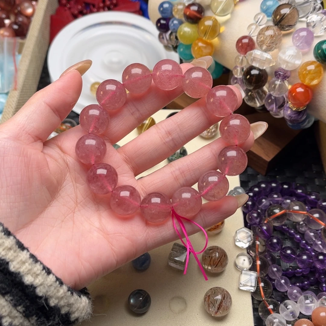 未镶嵌手链水晶草莓晶手串