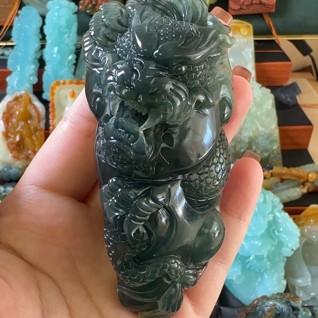 岫玉未镶嵌手把件佛