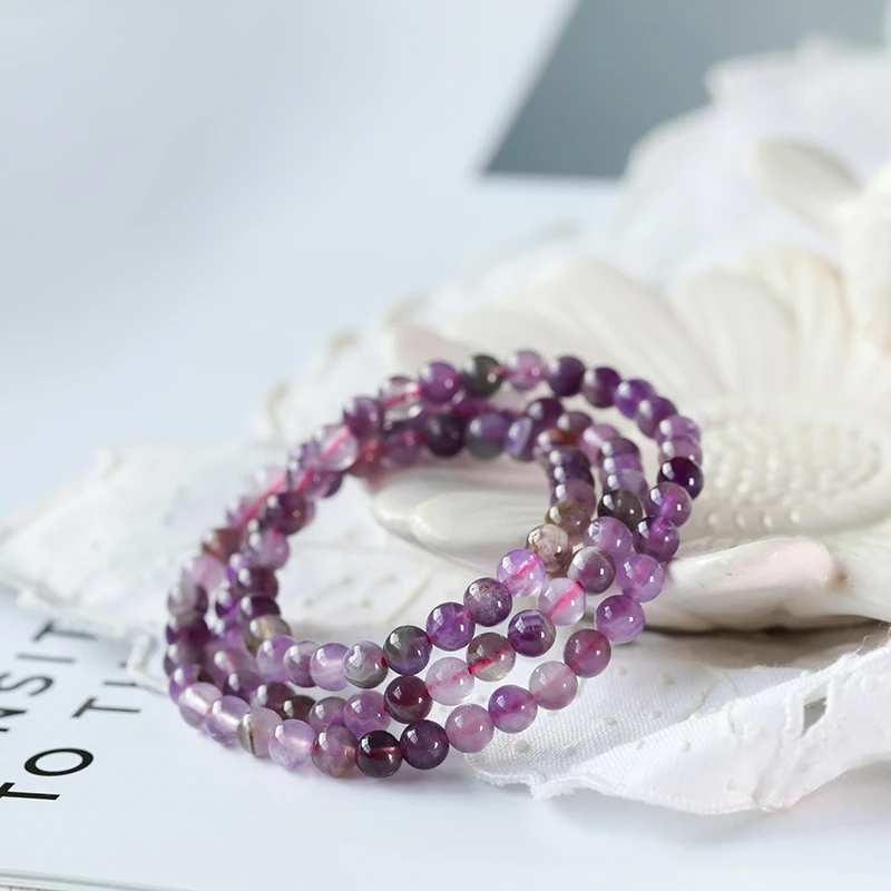 九紫离火 紫极光多圈手串 6.5mm±