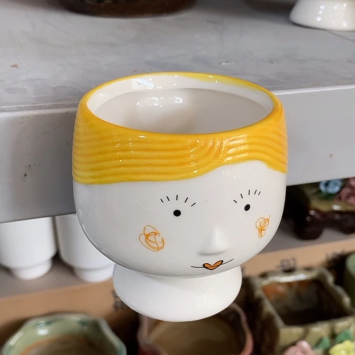 陶盆有孔 瑕疵针孔漏釉介意勿拍外高 8外口7