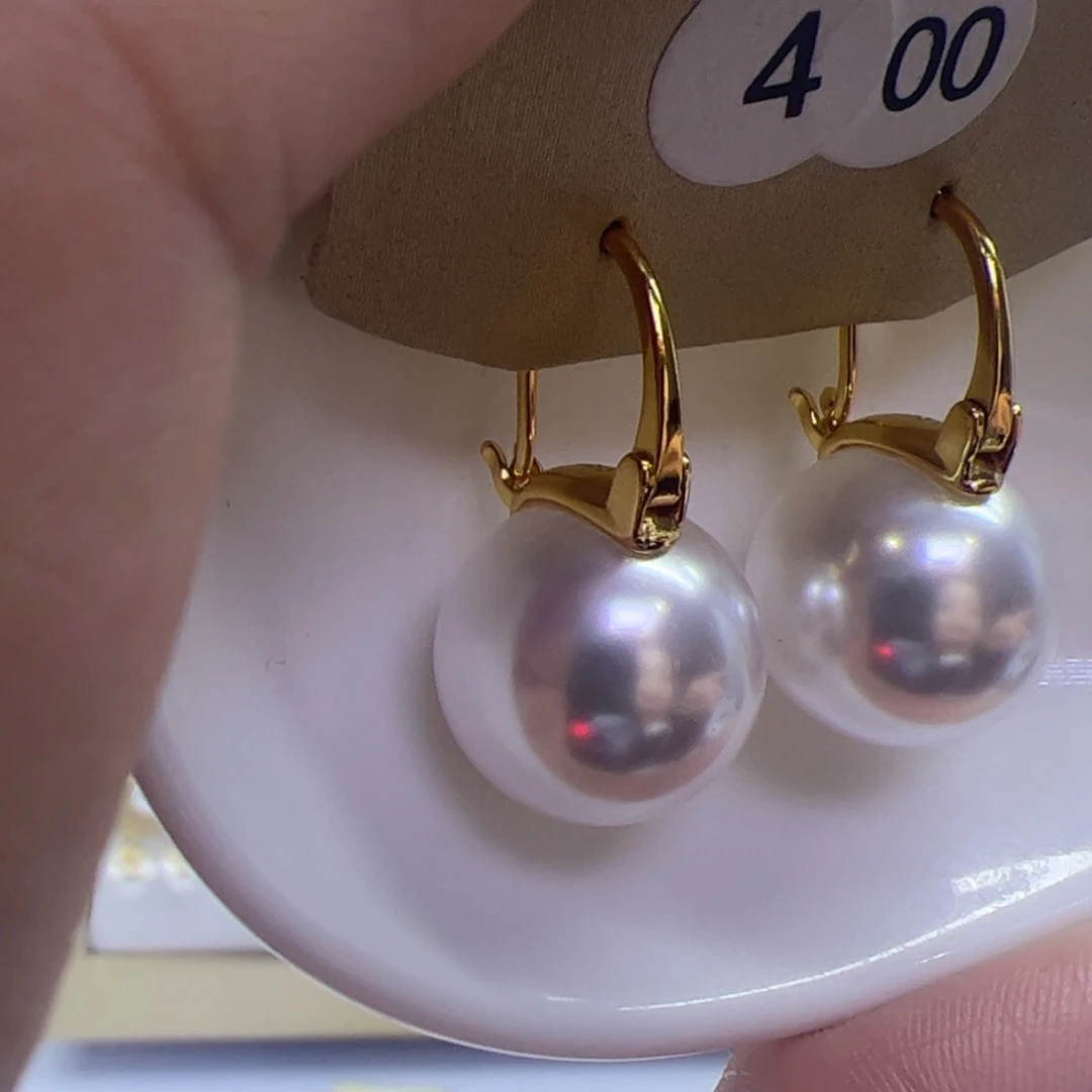 淡水珍珠耳饰银S925镶嵌