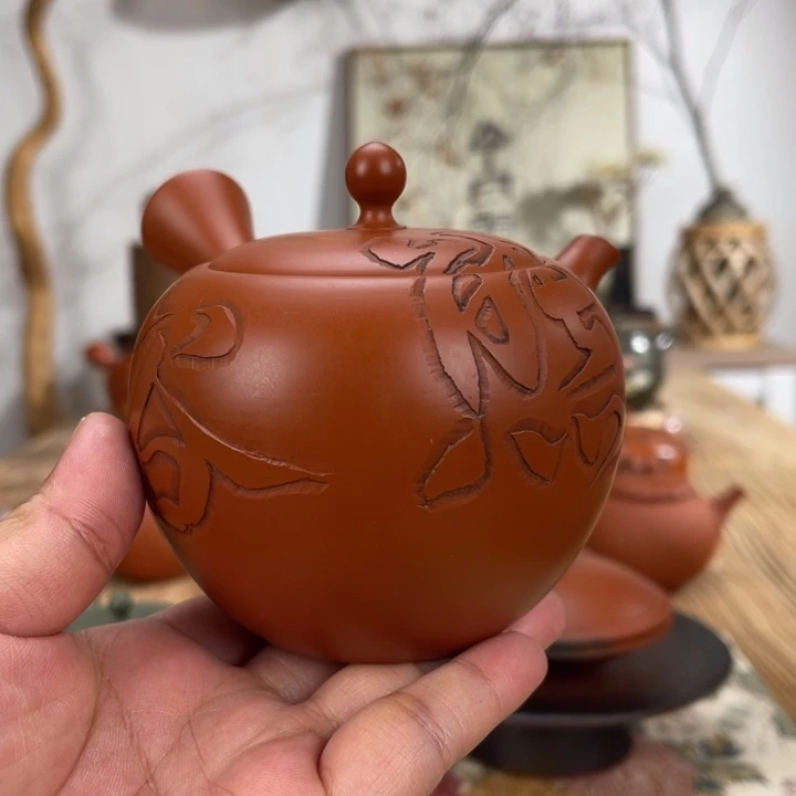 常滑山田宝生手作茶壶