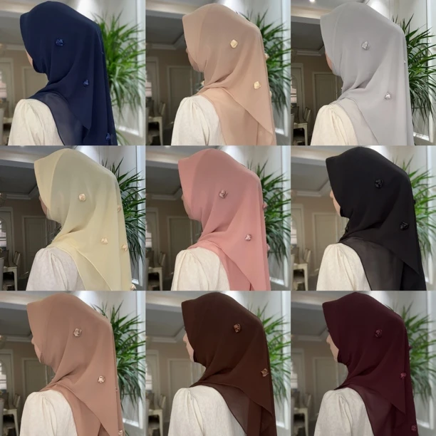 MY玫瑰庄园雪纺燕尾马来套头纱巾