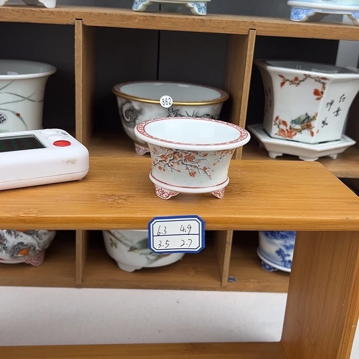 红陶向****…手工盆景花盆