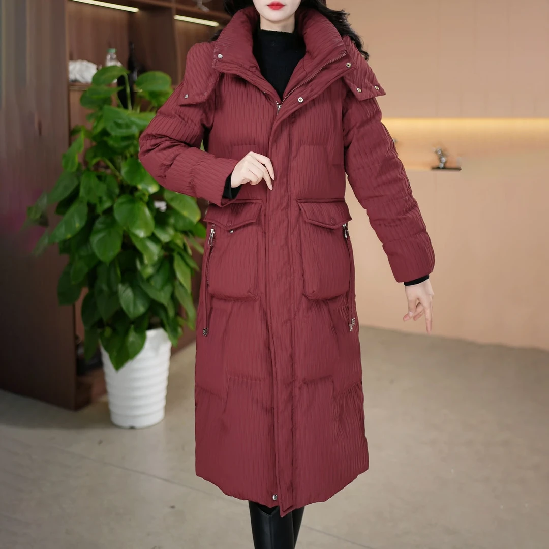 秋冬新款保暖时尚白鸭绒蓬松百搭羽绒服时尚外套23D999