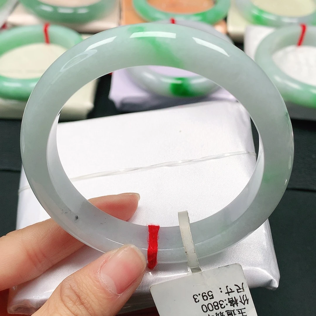 翡翠手镯未镶嵌天然翡翠手镯59.8