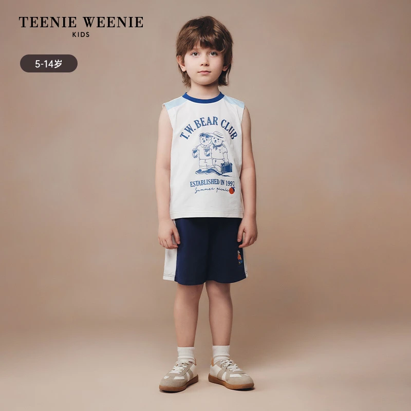 TeenieWeenie Kids男童度假风经典时尚休闲撞色短裤TKTM242501K