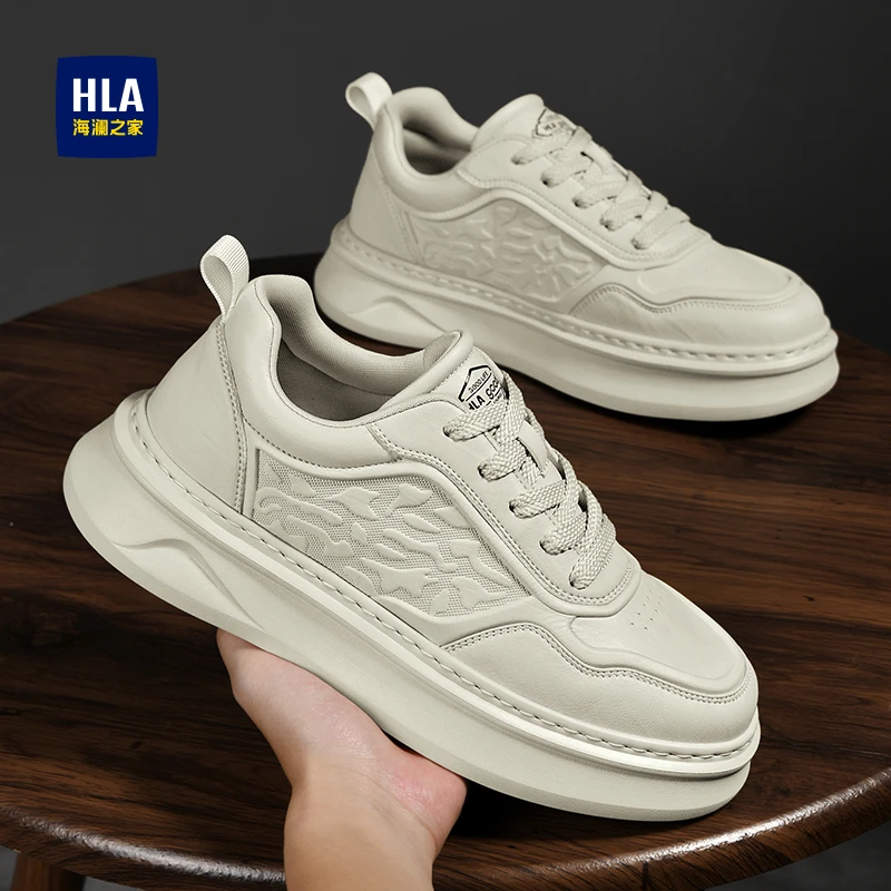 HLA/海澜之家男士休闲板鞋厚底休闲鞋春季百搭夏季板鞋鞋子运动鞋