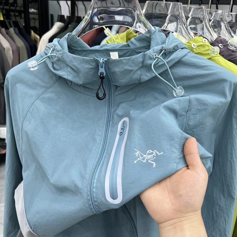 【清仓折扣】刺绣鸟家夏季新款冰丝透气防紫外线连帽男女同款防晒衣