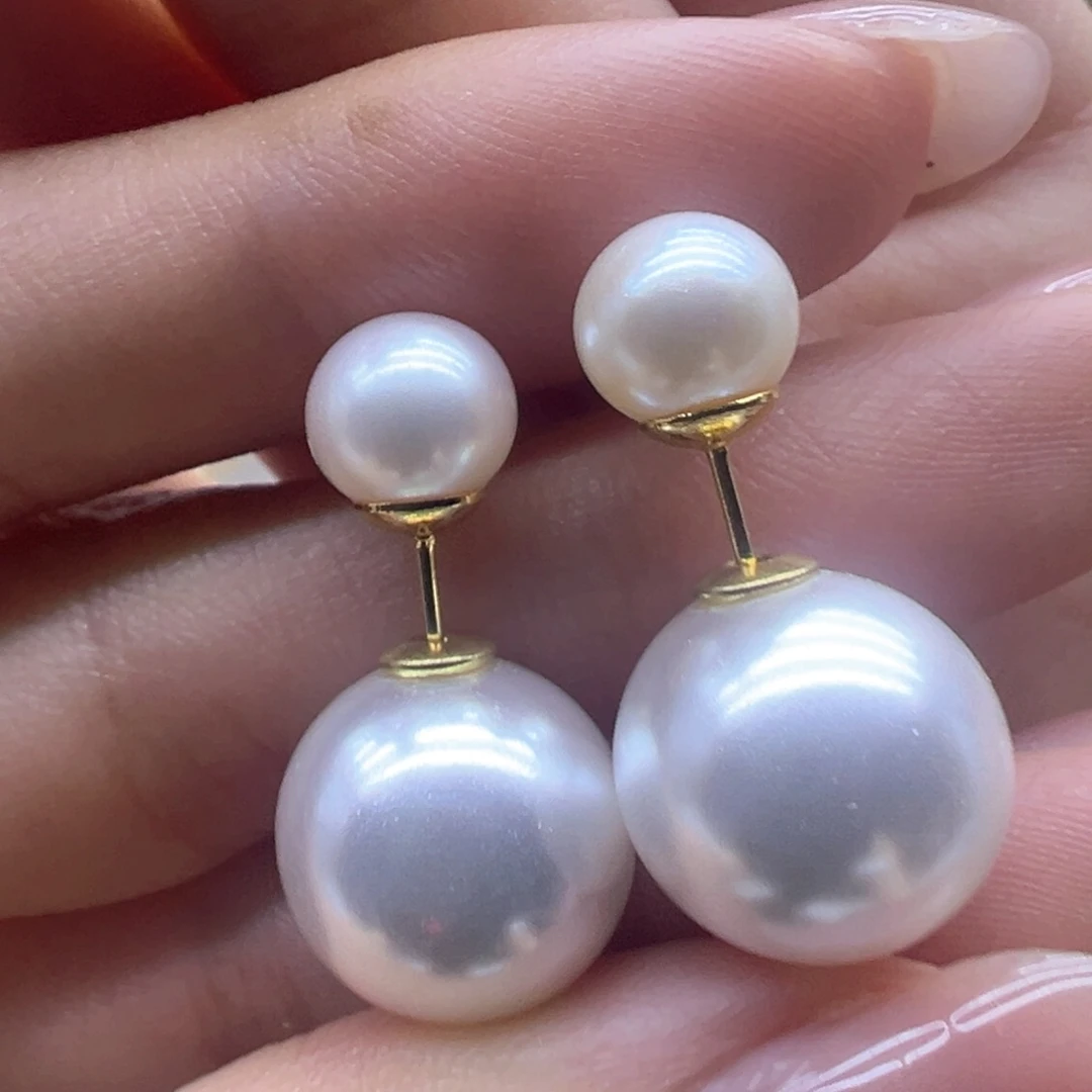 银S925镶嵌淡水珍珠耳饰