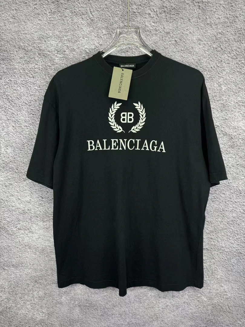 全新未使用 Balenciaga/巴黎世家 黑麦穗印花T恤/XS码/BR0001