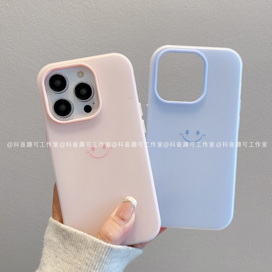 （苹果）果冻壳适用iPhone16promax15/14/13/12/11高级潮笑脸手机壳