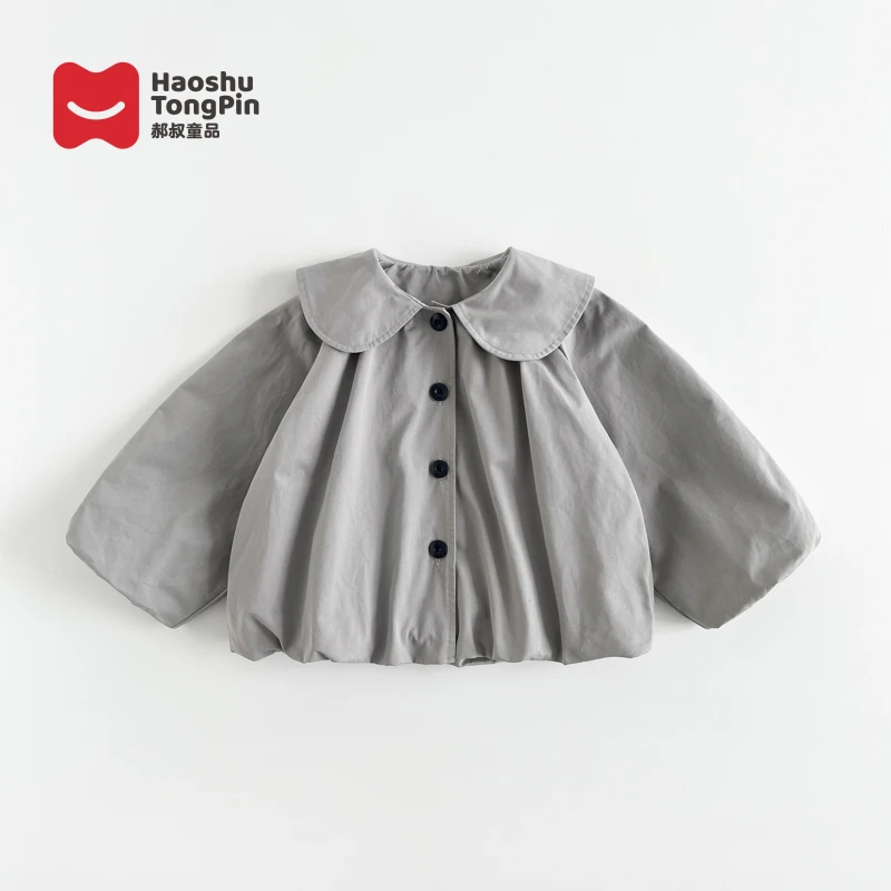 现货【百分百棉】郝叔童品秋季新款洋气2025女童时尚棉布外套HP5313