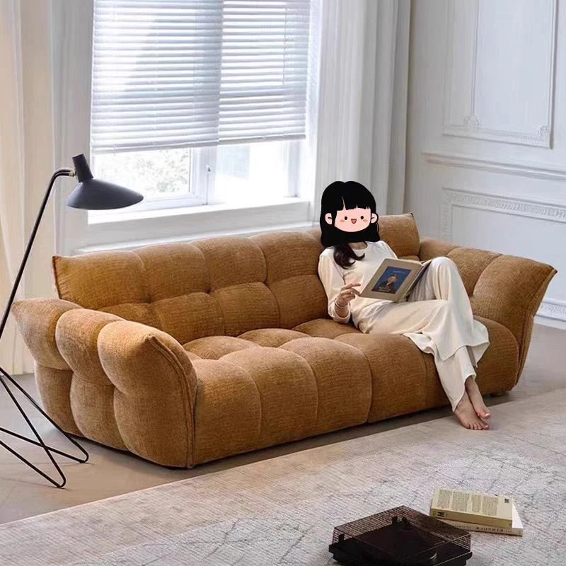 原创正版百合沙发法式复古奶油风布艺花瓣客厅小户型直排网红新款