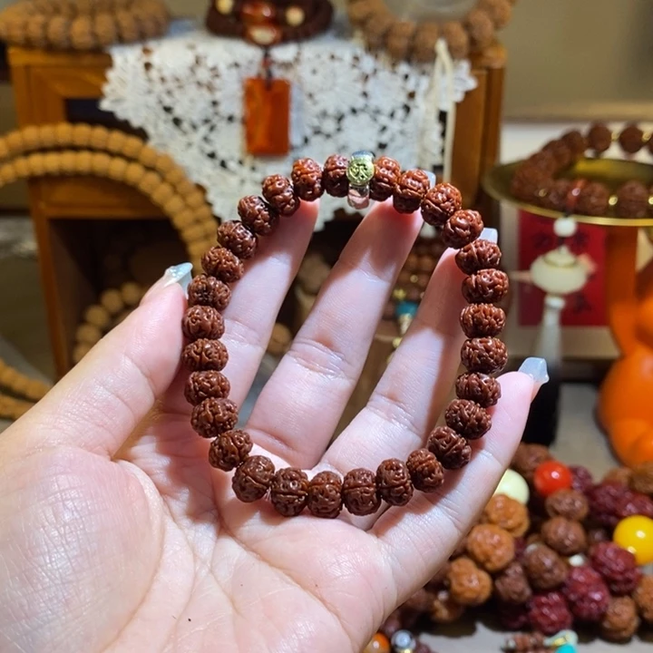 金刚菩提手串95玉华老树王金标一物