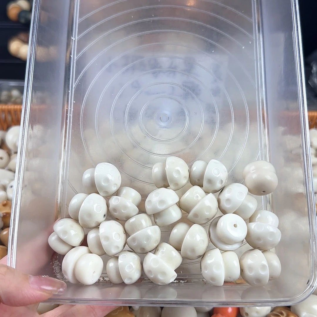 菩提根/象牙果吊坠微*小瑕疵牙果白蘑菇19颗
