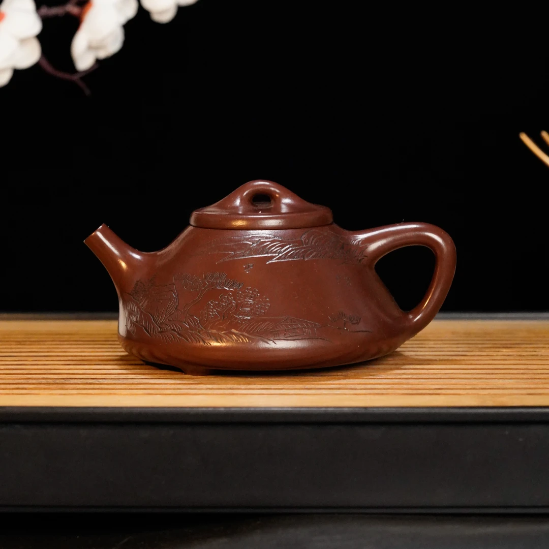 WGJ-003    王国军  宜兴手工紫砂  子冶石瓢