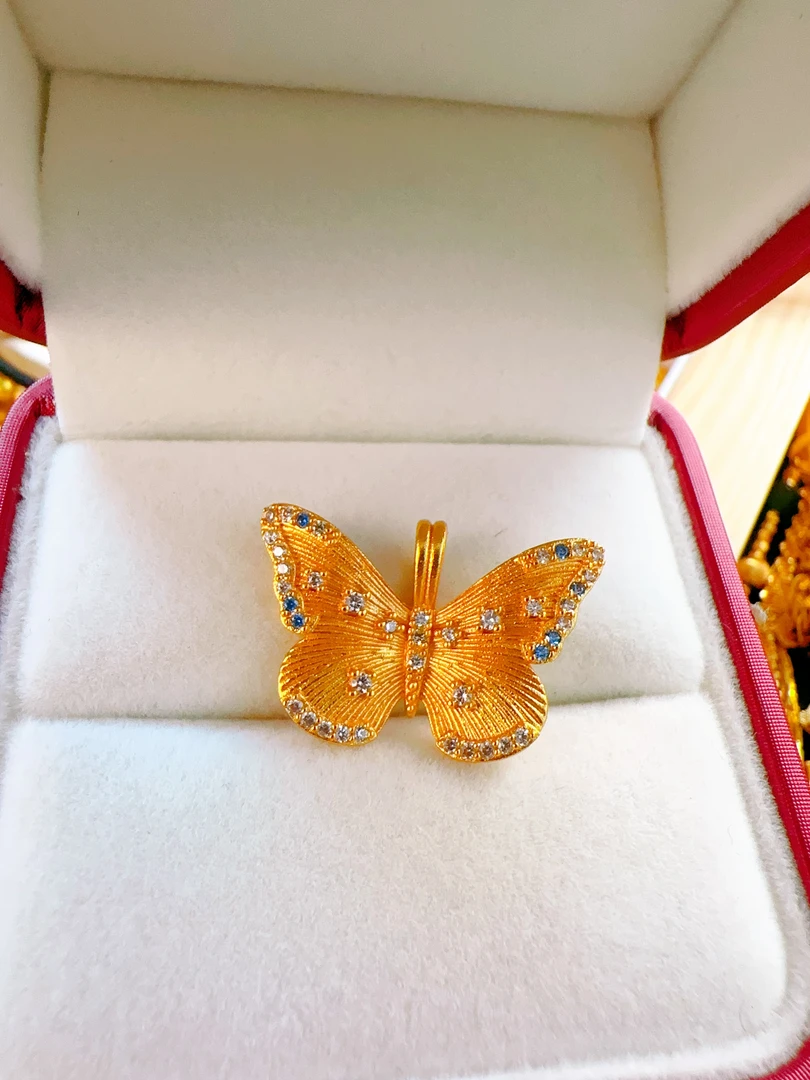 吊坠 精工定制拉丝蝴蝶吊坠60194