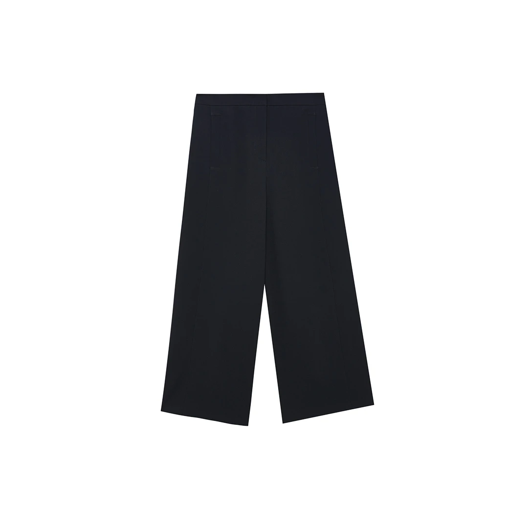 【粉丝专享】Bouthentique高档醋酸免烫挺缝线阔腿裤224141P1A19